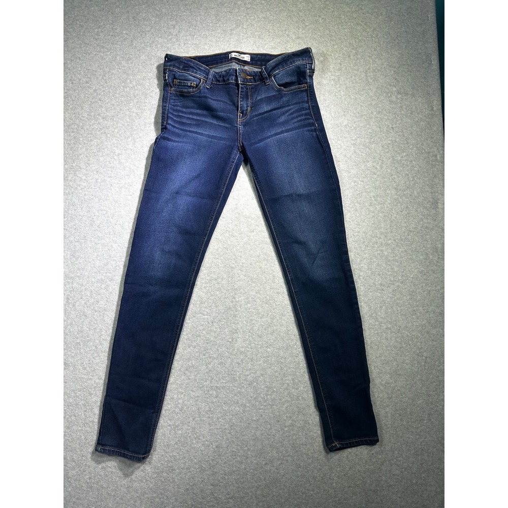 Hollister California Womens Dark Wash Skinny Jeans Size 9S W29 L29 Low Rise